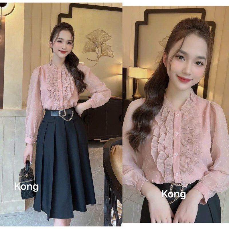 Áo sơ mi tơ hạt gạo