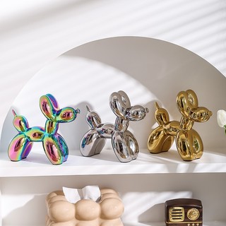 Tượng cún xoắn sứ decor trang trí nhà cửa