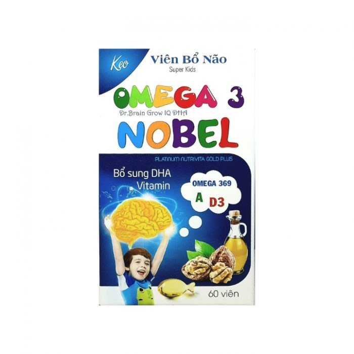 Viên kẹo bổ não omega 3, dầu gấc, hoa anh thảo tăng trí nhớ, tăng thị lực - 60 viên