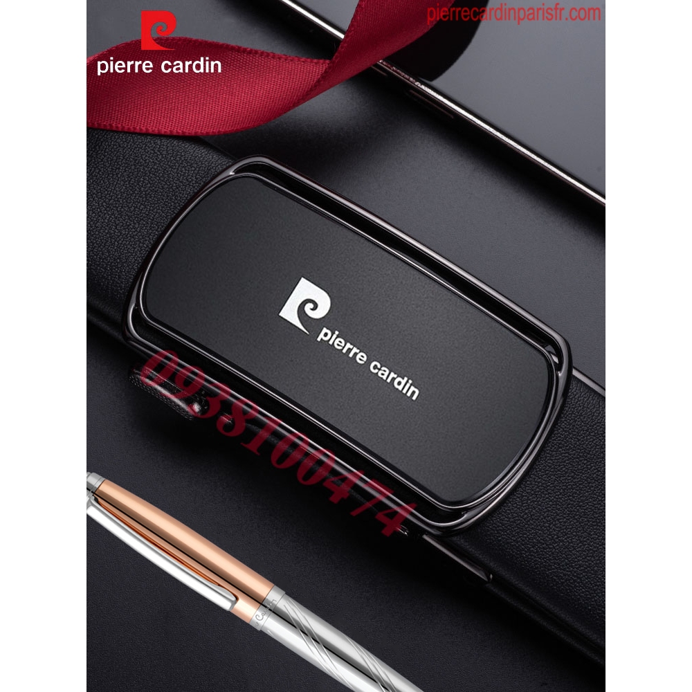 Thắt lưng Pierre Cardin nam chính hãng dây da bò thật khóa chốt tự động PCJ1096