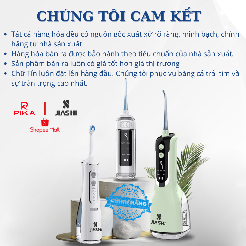 Máy Tăm Nước Cầm Tay DELADEP 6 Chế Độ Công Nghệ Nhật Bản, Kèm 4 Đầu Thay Thế Làm Sạch Sâu MTN02
