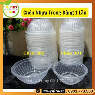 50 chén nhựa trong dùng một lần chén cơm , chén đựng nước chấm giá sỉ