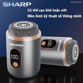 Máy cạo râu mini nhỏ gọn Sharp, Dao cạo râu điện Không trầy xước, Bỏ túi tiện lợi, Pin Trâu, Sạc nhanh Type-C