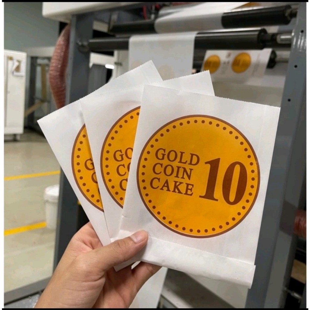 COMBO 1000 TÚI GIẤY ĐỰNG BÁNH ĐỒNG XU, TÚI GIẤY ĐỰNG BÁNH ĐỒNG XU PHÔ MAI KÉO SỢI, TÚI ĐỰNG BÁNH HIT HOT 2023, TÚI GIẤY