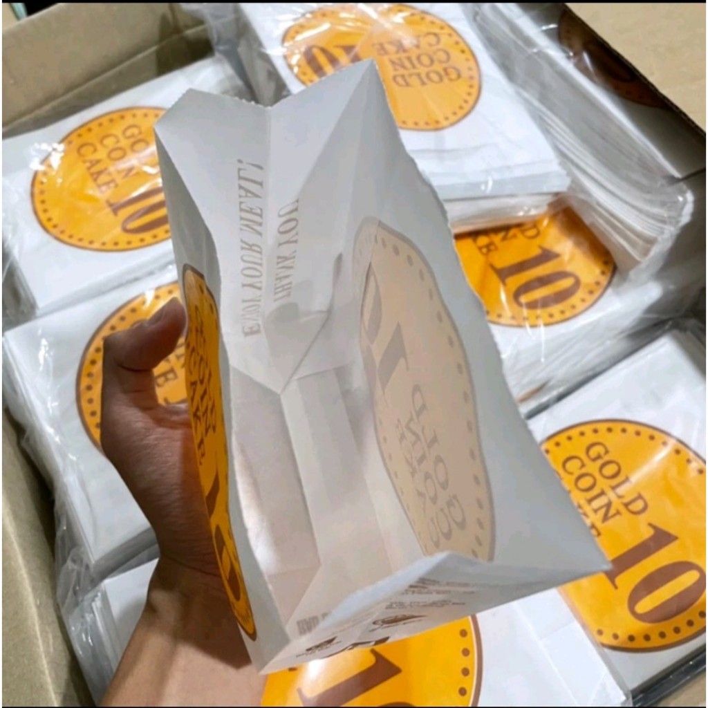 COMBO 1000 TÚI GIẤY ĐỰNG BÁNH ĐỒNG XU, TÚI GIẤY ĐỰNG BÁNH ĐỒNG XU PHÔ MAI KÉO SỢI, TÚI ĐỰNG BÁNH HIT HOT 2023, TÚI GIẤY