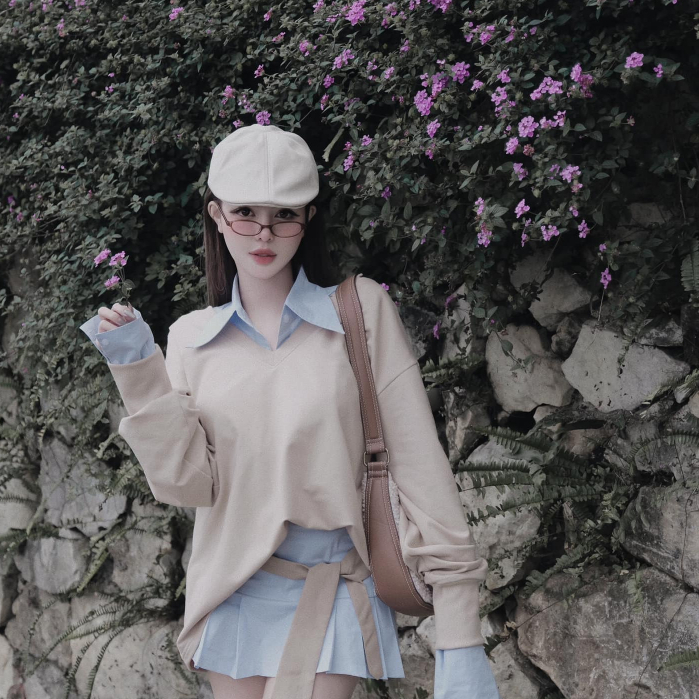 Set sơ mi mix áo len chuẩn MPB