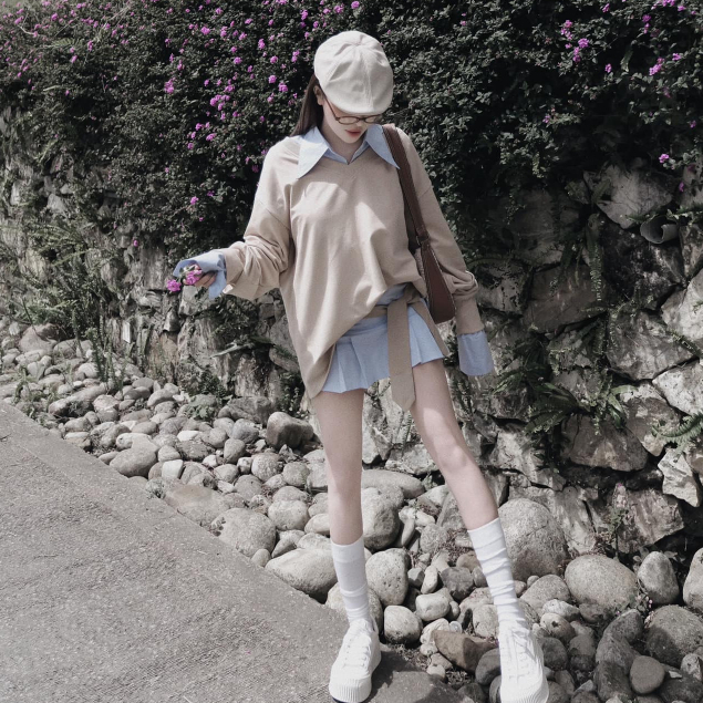 Set sơ mi mix áo len chuẩn MPB