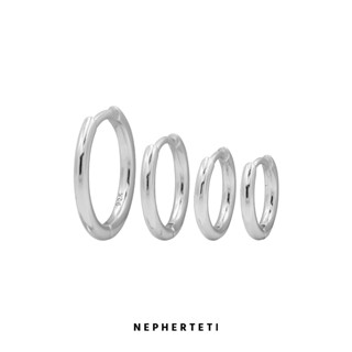 Khuyên tai bạc 925 - Khoen tròn trơn cơ bản unisex thân dày 1.8mm (giá 1 chiếc) - Nepherteti