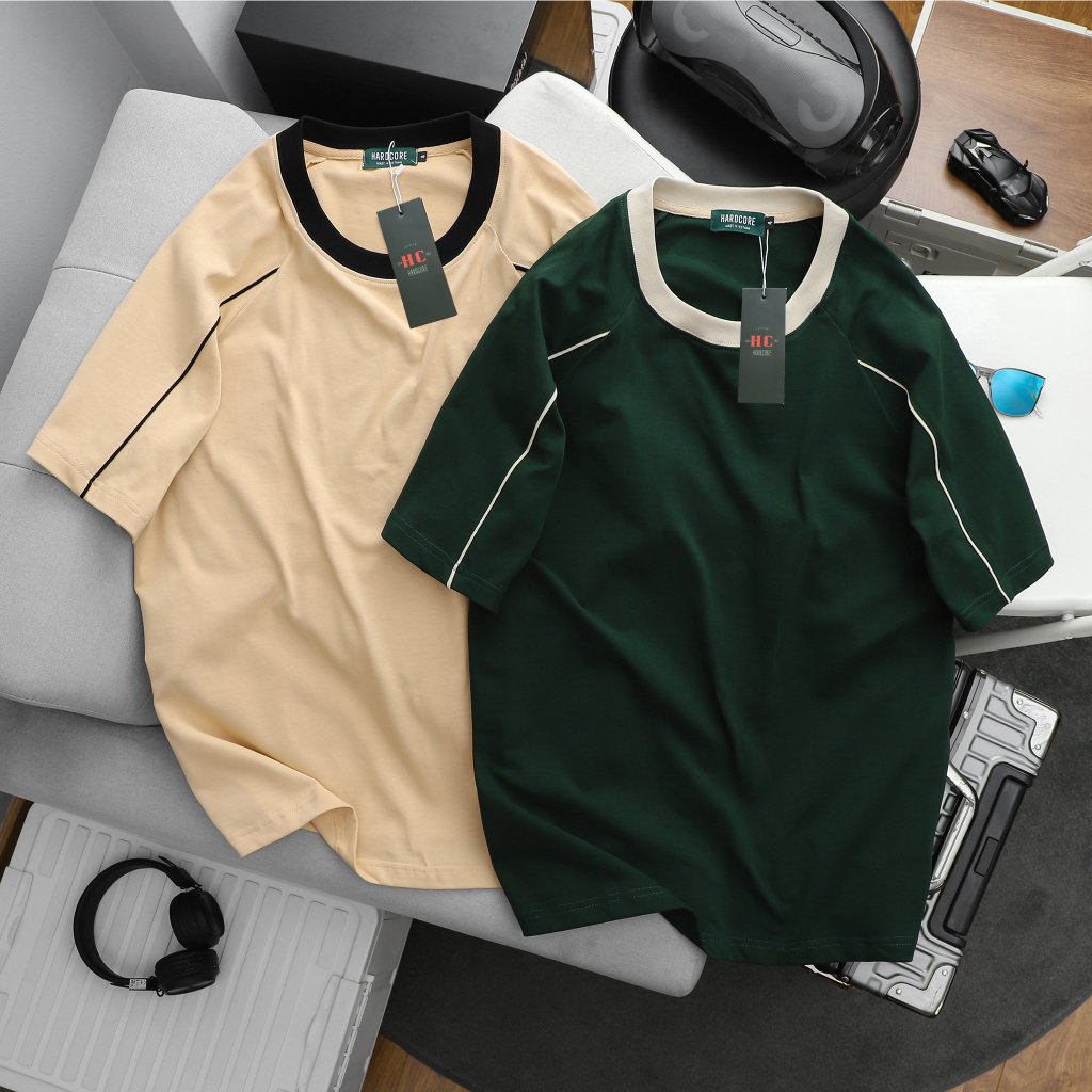 Áo thun cotton viền sọc nhỏ tay thời trang bigsize nam cỡ đại 140kg