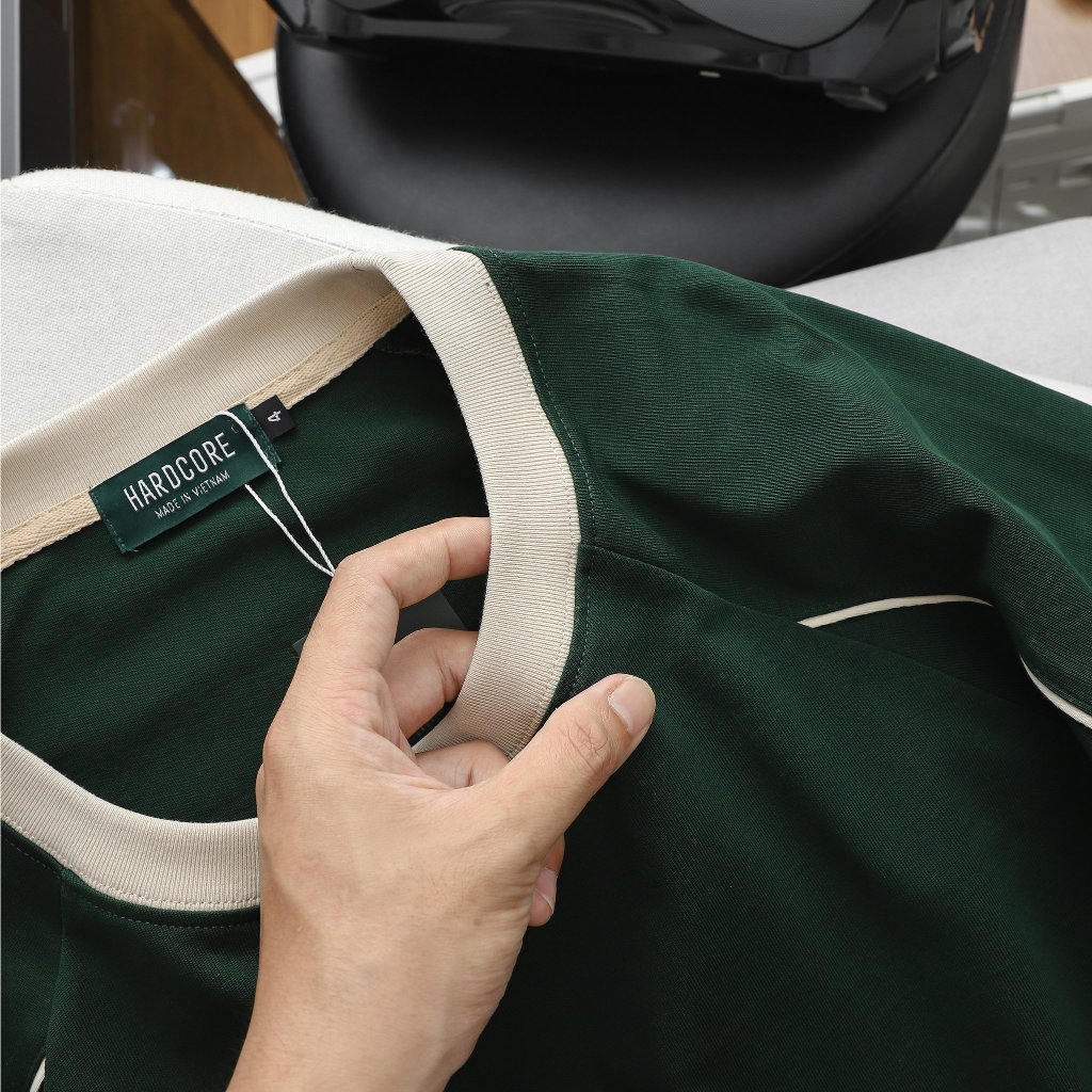 Áo thun cotton viền sọc nhỏ tay thời trang bigsize nam cỡ đại 140kg