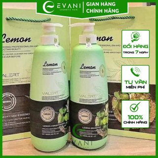 Dầu gội xả Lemon Valert tinh chất chanh hoa bưởi phục hồi tóc, ngăn gàu, giảm rụng tóc 800ml