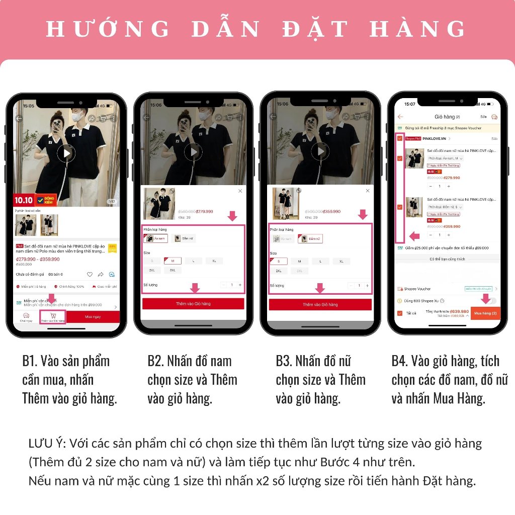 Đồ cặp nam nữ set couple áo váy đôi hoodie thu đông PINKLOVE màu đỏ mặc Noel Tết đi đà lạt P018
