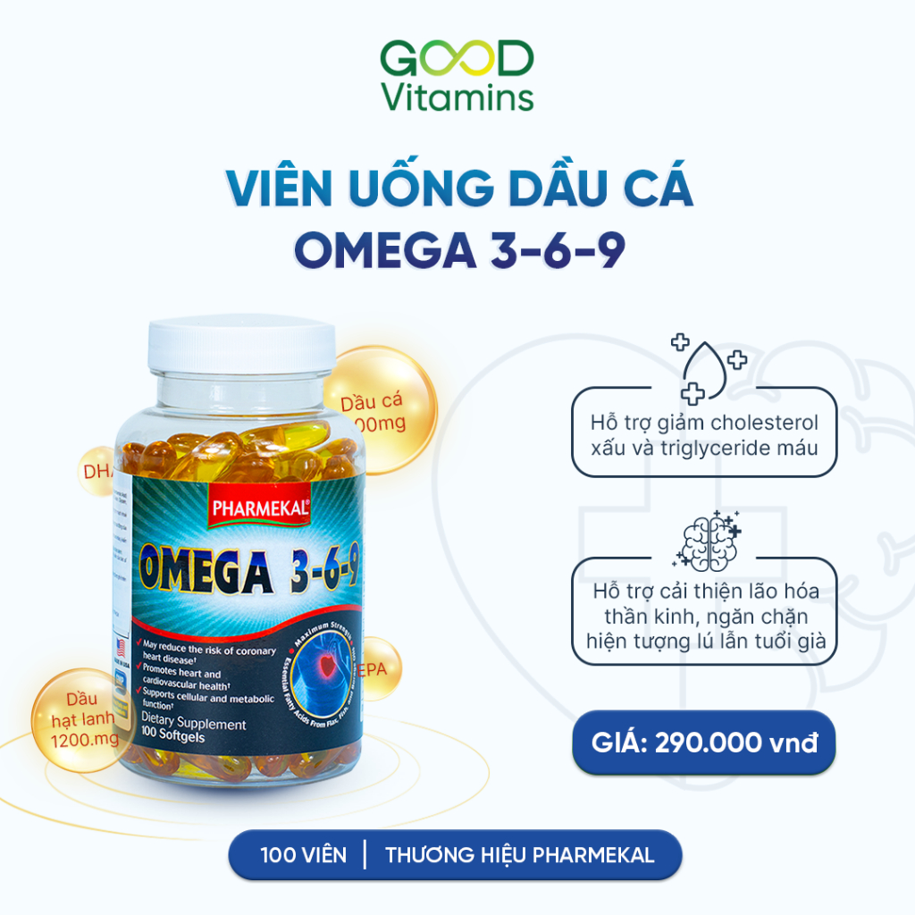 Viên Uống Dầu Cá Omega 369 Phamekal