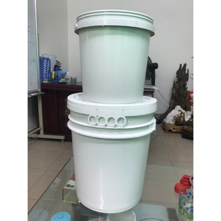 VỎ THÙNG MỠ TRẮNG 20L NẮP XÉ