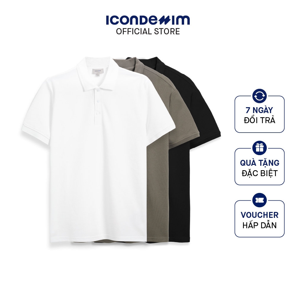 Áo Polo Nam ICONDENIM Regular Basic Hexgon PLID0105