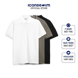 Áo polo nam icondenim regular basic hexgon plid0105
