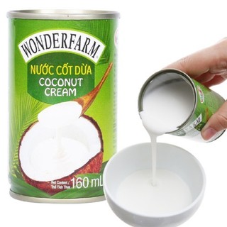  Nước Cốt Dừa Wonderfarm 160ml lon nhỏ - Cà Phê Dừa - Nguyên Liệu Nấu Chè - Kho Pha Chề Đà Nẵng 