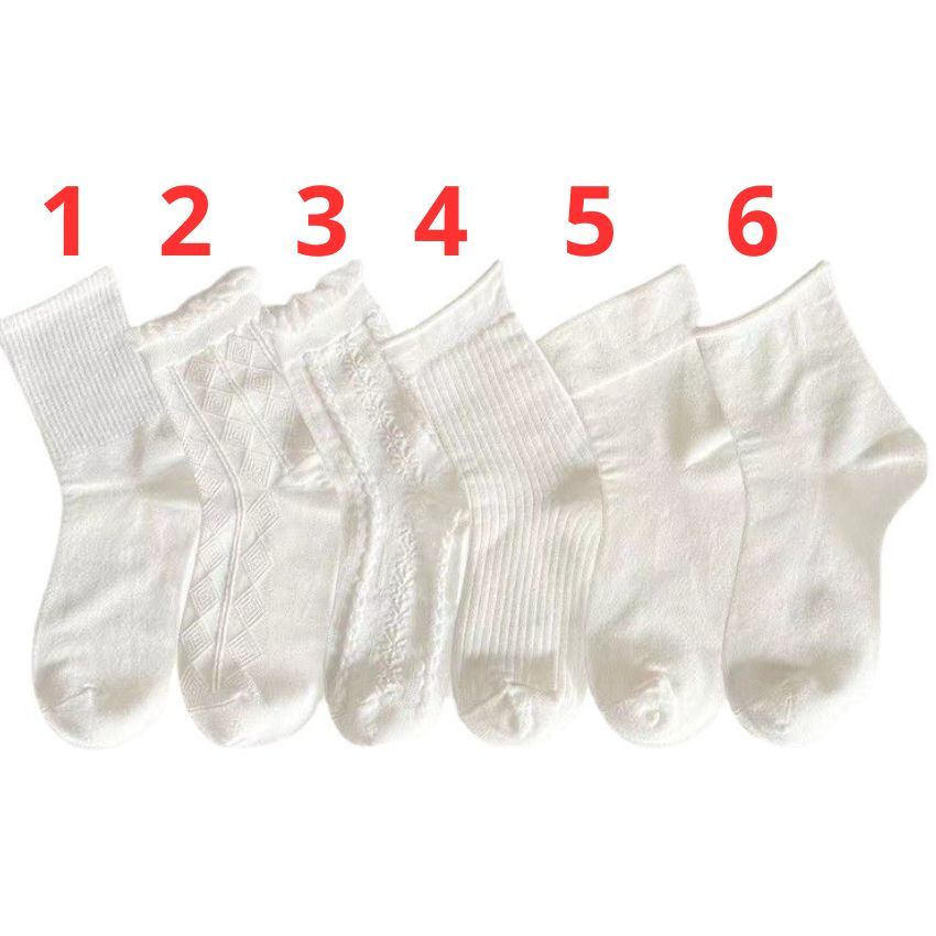 Tất nữ màu trắng siêu xinh phong cách Hàn,vớ nữ trắng trẻ trung TN29
