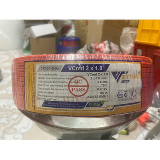 Dây điện đôi mềm 2x1.0mm việt thái đồng - cuộn 100m