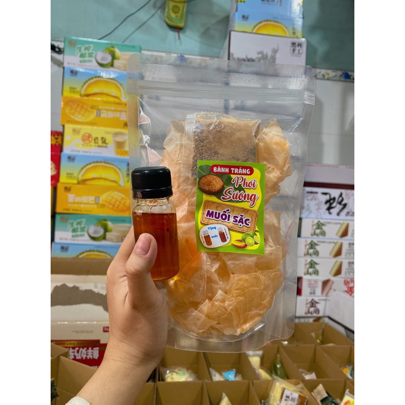 Bánh tráng phơi sương muối sặc