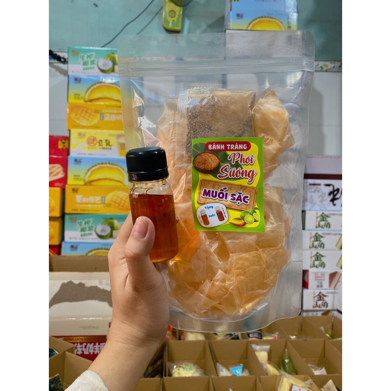 Bánh tráng phơi sương muối sặc