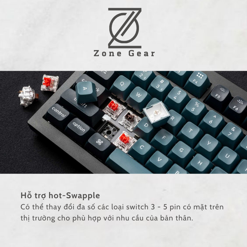 Bàn phím cơ Keychorn Q1 Pro - Mạch xuôi - Led RBG