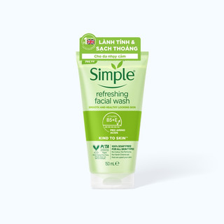(Chính hãng) Simple Sữa Rửa Mặt Refreshing Facial Wash 150ml