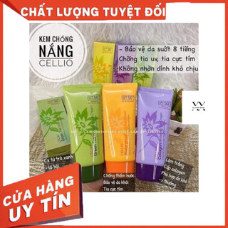 Kem chống nắng Cellio Hàn Quốc SPF 50 PA+++ Green Tea, Colagen, Waterproof Daily