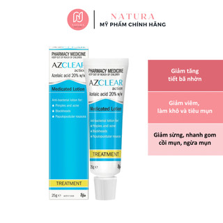  Kem bôi đa năng Azclear action 20% azelaic acid medicated lotion giảm mụn mờ thâm 25g 