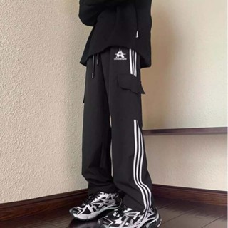  Quần Dài Thể Thao Nam Ống Rộng Họa Tiết Kẻ Sọc Phối Túi Phong Cách Ulzzang Thời Trang Zenkonu QUAN NAM 146 