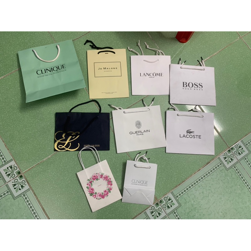 Túi giấy để tặng kèm takashimaya và Mac, sephora, Jo Malone, Estee, Boss