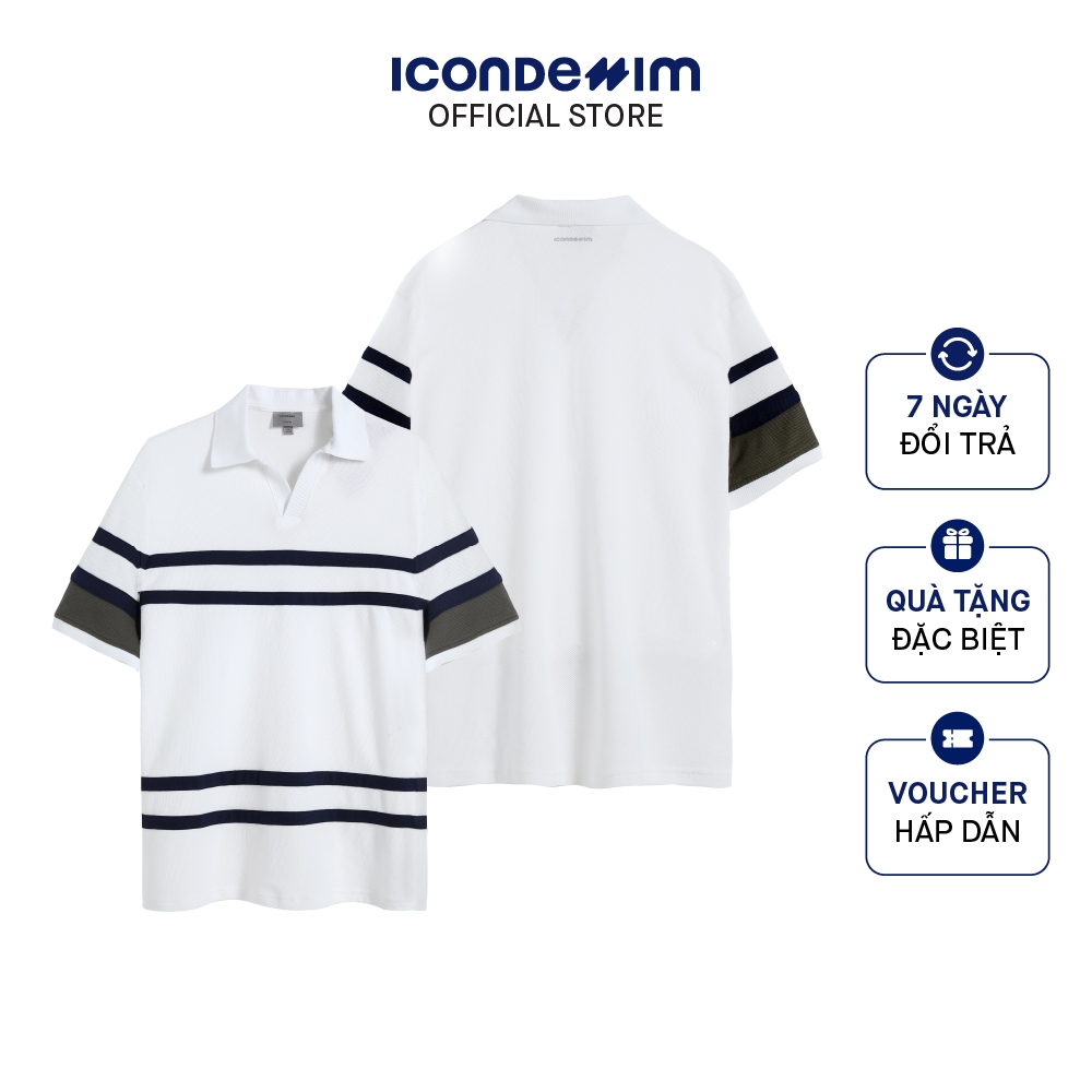 Áo Polo Nam ICONDENIM Regular Horizonal Stripes PLID0103