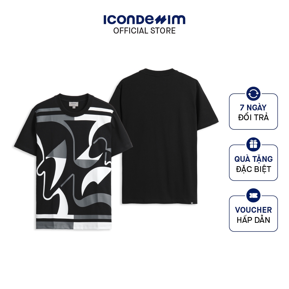 Áo Thun Nam ICONDENIM Regular Abstract Art ATID0257