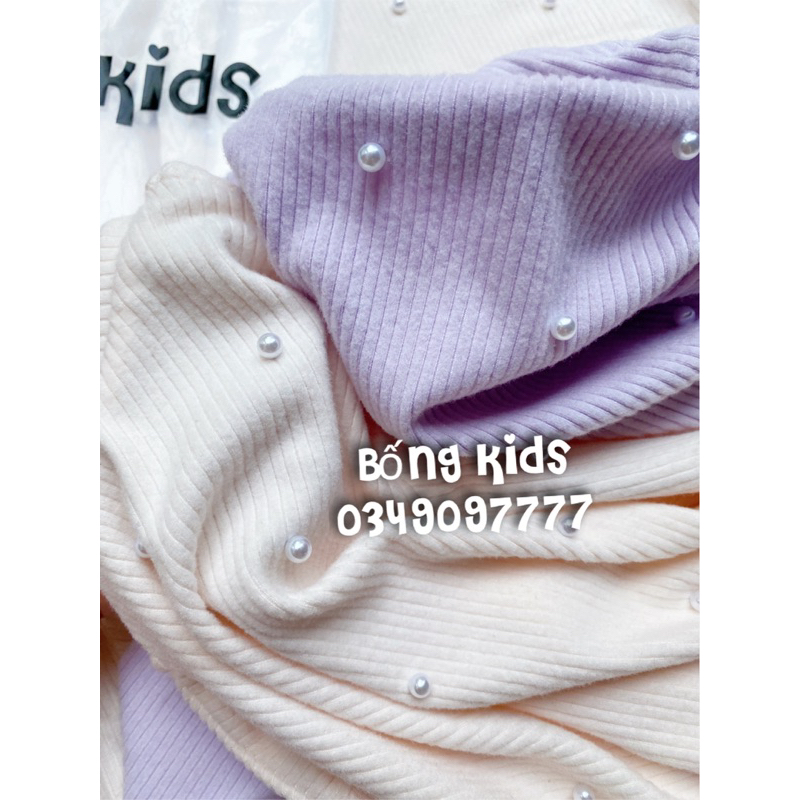 Áo Len Gân Bé Gái Đính Hạt GÊ