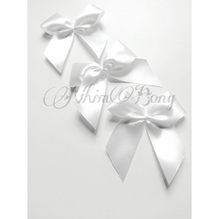 Nơ lụa trắng 7x7cm/ túi 10 nơ