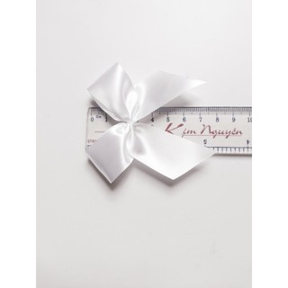 [SALE] Nơ lụa trắng 7x7cm/ túi 10 nơ