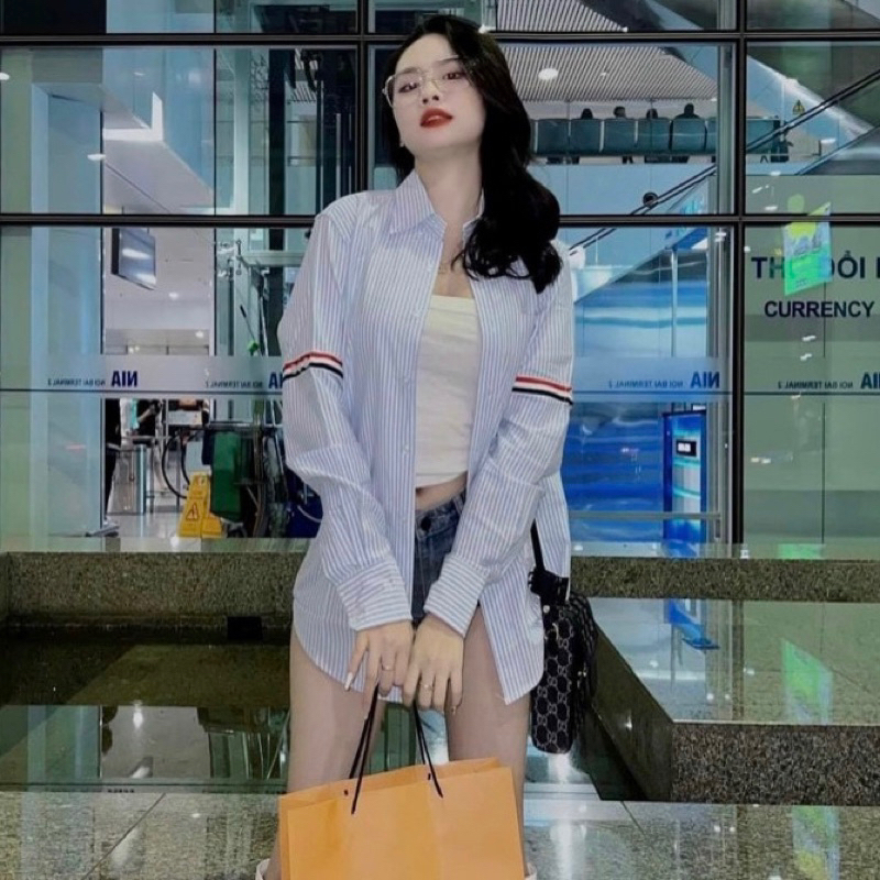 Áo sơ mi ThomBrowne chất vải mịn không nhăn - Áo Sơ Mi Nam Trơn Dài Tay Vải Cao Cấp Boy Phố áo quốc dân hot 2023