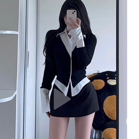 Áo sơ mi chất thun dáng ôm vạt nhọn tôn eo - Retrostyle - Aothunphoisomi8913_P0K26