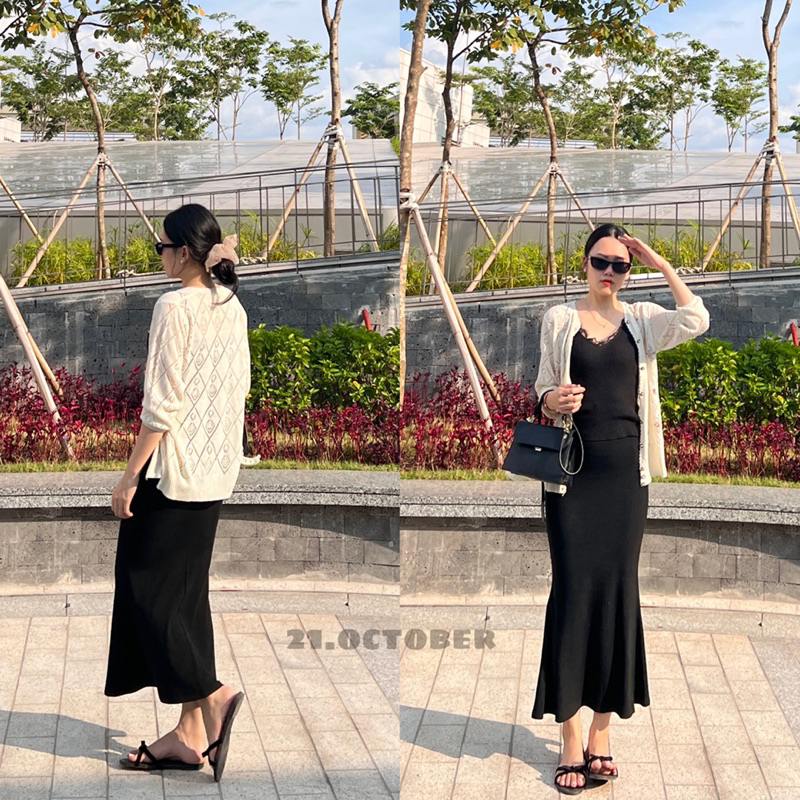 Chân váy đuôi cá dáng dài - phong cách ulzzang Hàn Quốc
