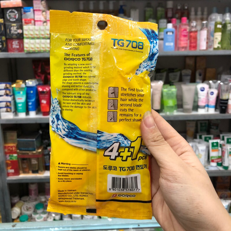 1 Bịch  cây dao caọ râu Vàng DORCO 2 lưỡi