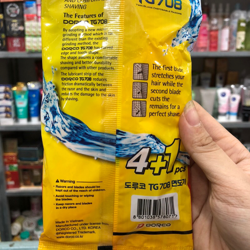 1 Bịch  cây dao caọ râu Vàng DORCO 2 lưỡi