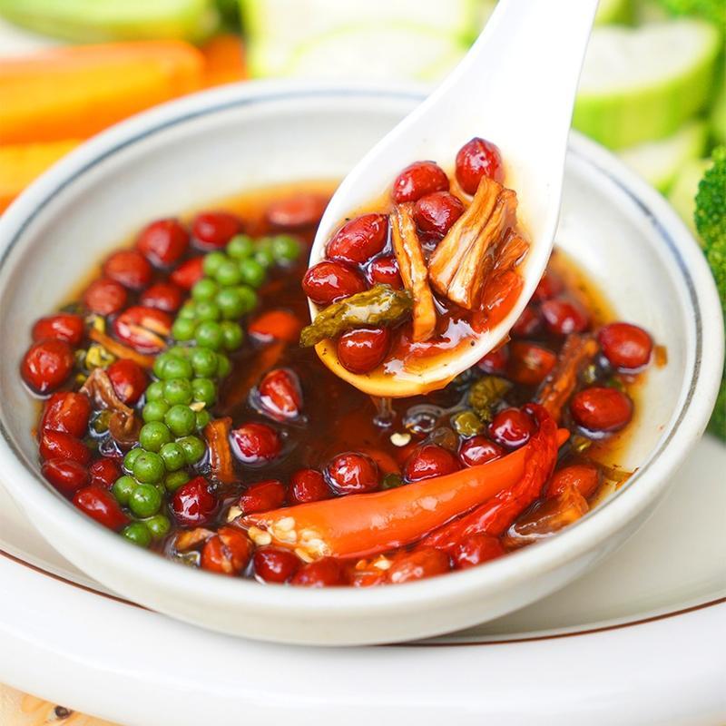 Kho quẹt chay đậu phộng Thích Cay, chấm rau củ, ăn kèm cơm nóng, chay mặn đều dùng được