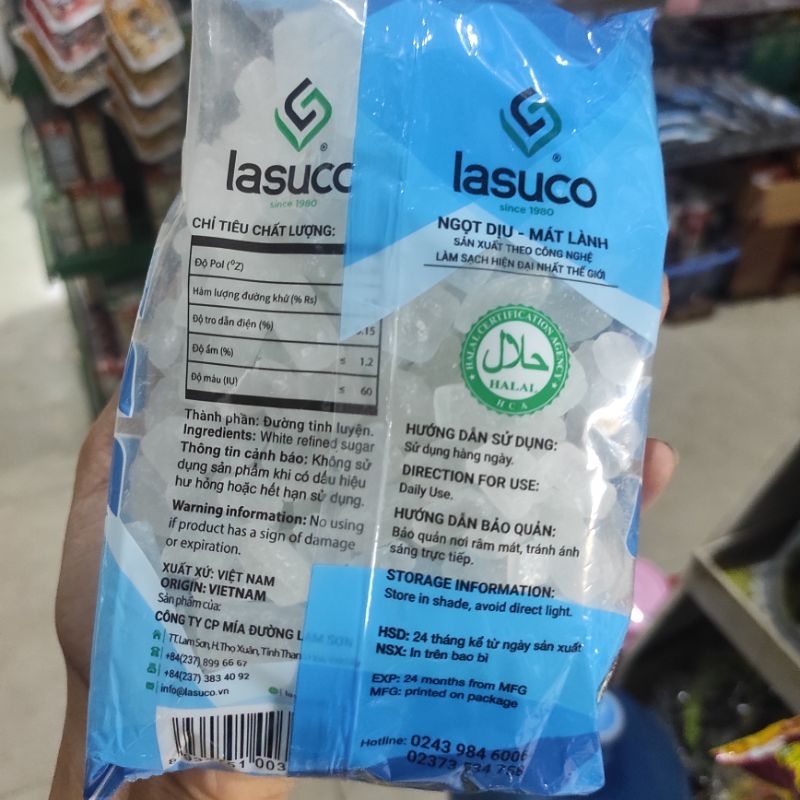 Đường phèn tinh khiết Lam Sơn Lasuco gói 500g