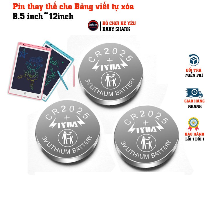 Pin thay thế dùng cho Bảng vẽ tự xóa điện tử 3D bảng viết vẽ thông minh 8 inch -12 inch