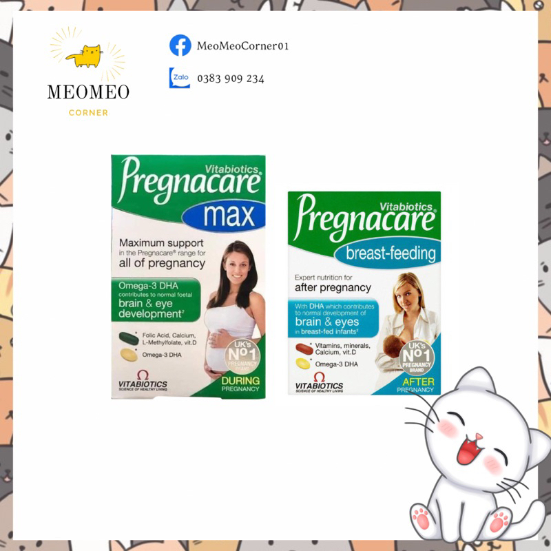 Viên bổ sung vitamin cho mẹ bầu Pregnacare Max/ sau sinh breast feeding