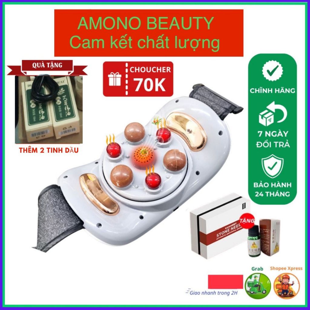 Máy massage bụng đa năng TQ109, tích hợp đá nóng himalaya giúp giảm mỡ bụng, chân đùi, an toàn cho người sử dụng
