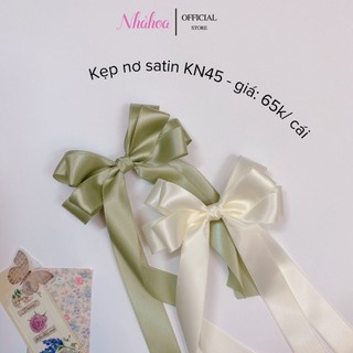 Kẹp Tóc Nơ Vải Satin 3 Tầng Nhiều Màu Sắc