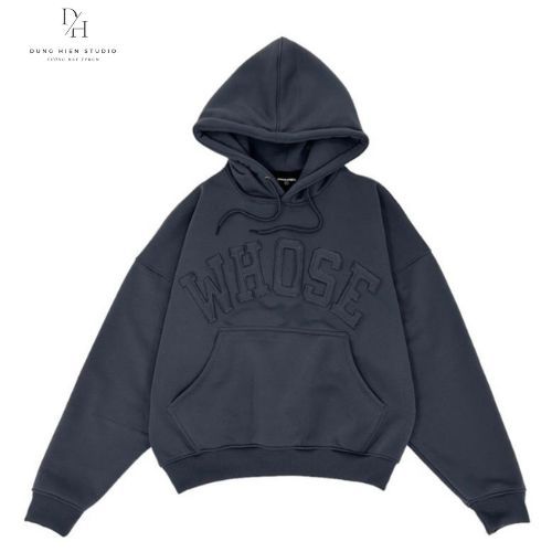 HOODIE BOXY - Áo hoodie thêu đấp vải Whose DHSTUDIO
