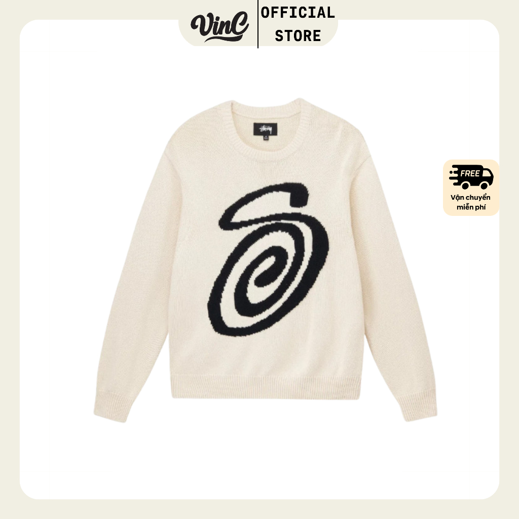 Áo Sweater Stussy Curly S - CÓ SẴN