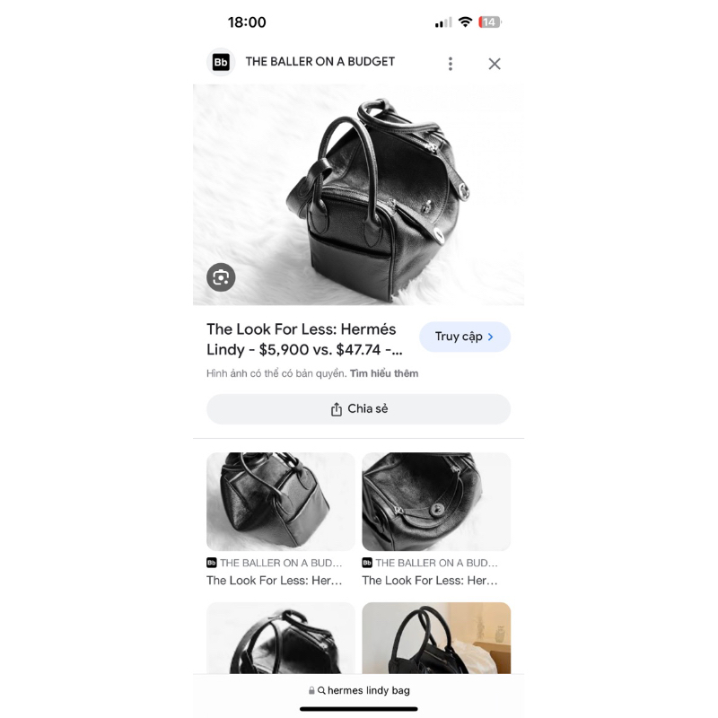 Túi hm linly da bò 25cm